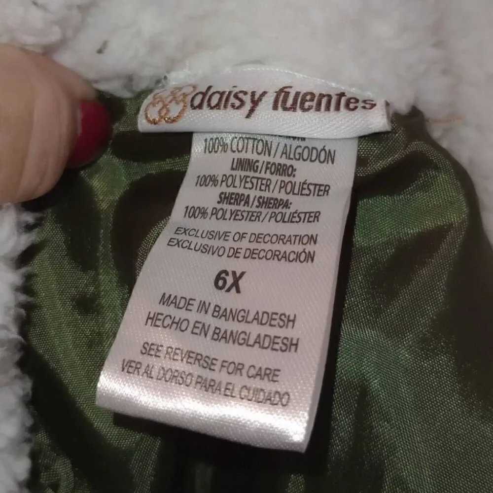 Daisy Fuentes corduroy crop jacket, girls